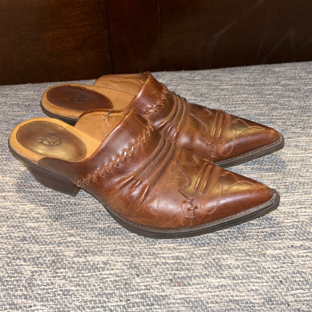 Ariat Pointed Toe Mules Cowboy Boot Heeled Size 8B